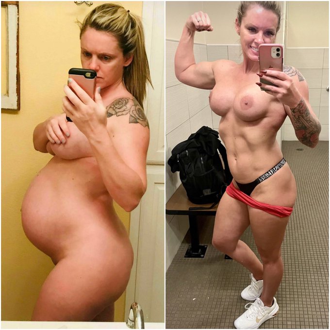 Love the transformation I&rsquo;ve gone through! 3 kids to now! https://t.co/c8C1enzAlY