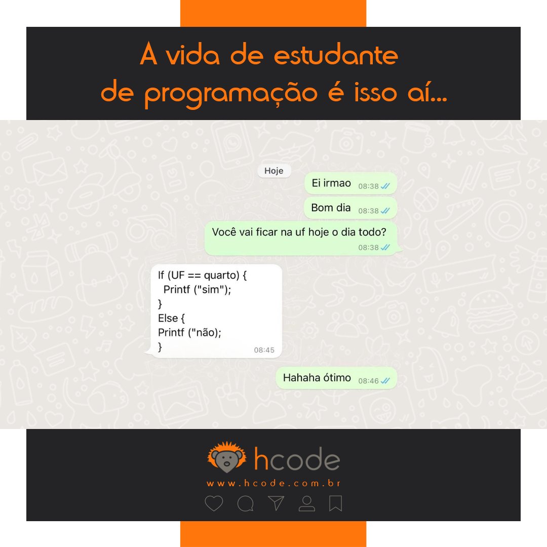 hcodebr's tweet photo. Pensando em código o dia todo 😅 sim ou com certeza?
__
#humor #meme #dev #programação #codinglife #vidadeprogramador #bolhadev https://t.co/lafEH3kaL1