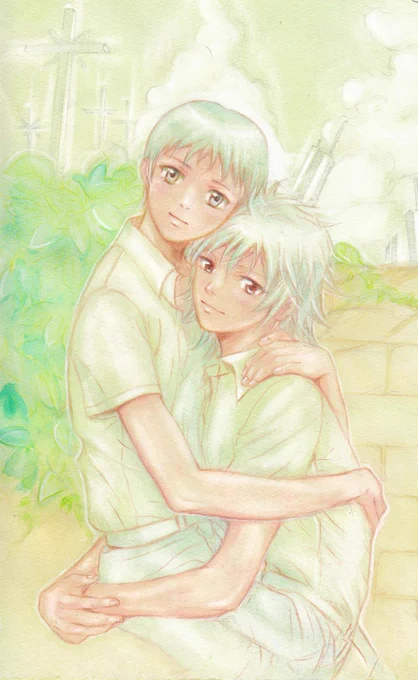 透明水彩がトレンドにあったのでフォルダ探してみたらほぼエヴァ絵だった(^▽^)/カヲシンちゃんとかパパとちびシンジくんとか浴衣カヲルくんとか。マーメイド紙やアルシュ紙にヌーベルアーティストウォーターカラーで 