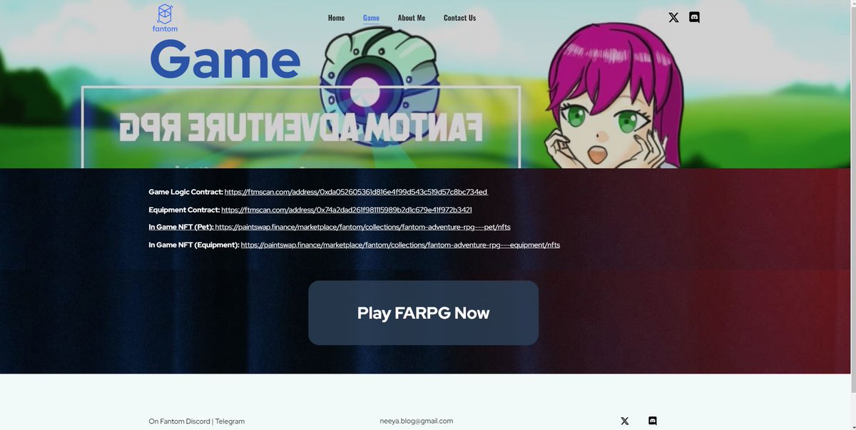 jojo__you's tweet image. 🎉 The official website for #FantomAdventureRPG is now live! 🌟

Check out the link in my (bio)!

⚔️🔮 #ftm #blockchaingame #RPGgame #NewWebsite #Fantom