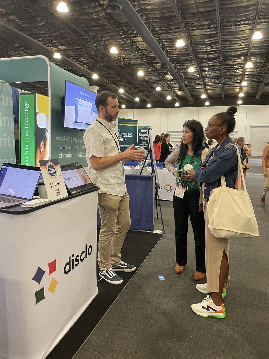 Some moments from day 2 of #2023DMEC. We’re having a blast meeting you all and discussing all things #disabilitymanagement and #workplaceinclusion! Come disclo with us! We’ll be at booth 107. 🥳