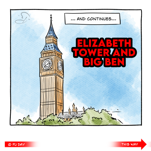 FlattBear's tweet photo. Large Benjamin #flattbear #comics #london #bigben https://t.co/OtGi5YOMaA