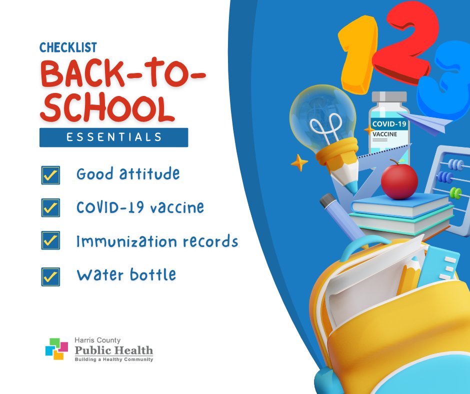 hcphtx's tweet photo. 📚✨ Back-to-school health prep!
1. Eye checkup
2. Vaccinations
3. Sports physicals
Get ready for a great school year! 🏫💪 #BackToSchool #HealthPrep https://t.co/ZdwrNjCnCI