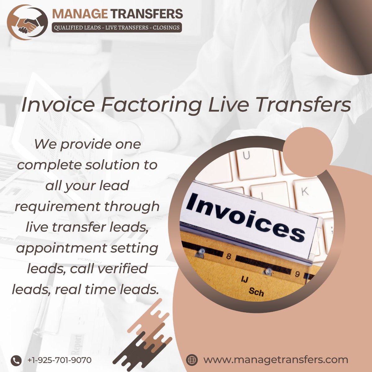 TransferManage's tweet photo. "Unlocking Business Potential Through Invoice Factoring Live Transfers 📊💼 #FundingGrowth #CashFlowSolutions"Contact: +1-925-701-9070
Visit - https://t.co/BdayJS0in7
#ProtectYourFamily #FinancialSecurity #InsuranceSolutions https://t.co/cWelcnX92u