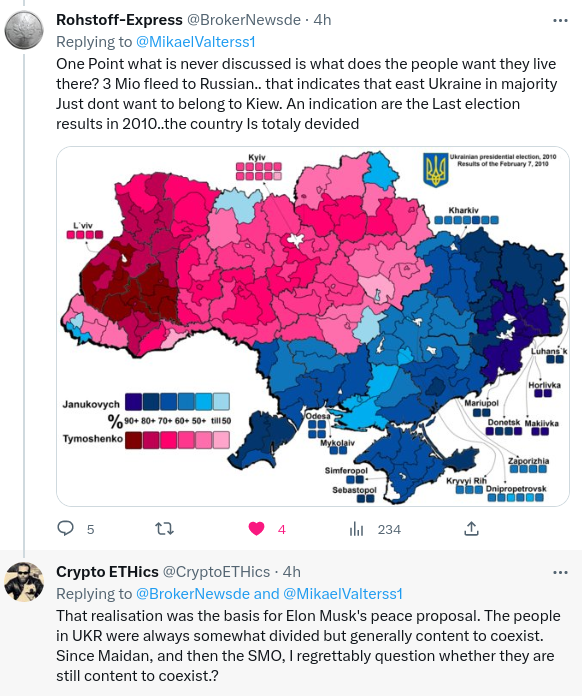 CryptoETHics's tweet photo. @pati_marins64 What does 'Ukraine' want?.. Well, I think the people are divided and, currently, pro-RU sentiment is heavily oppressed...
As for any 'land concessions' pls see the attached maps. https://t.co/HIETKIpOpT
