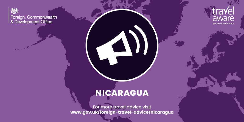 Read our latest travel advice for #Nicaragua for new information that Emergency Travel Documents cannot be issued within Nicaragua and will need to be collected from a British Embassy in another country: ow.ly/o29p50PzSxN