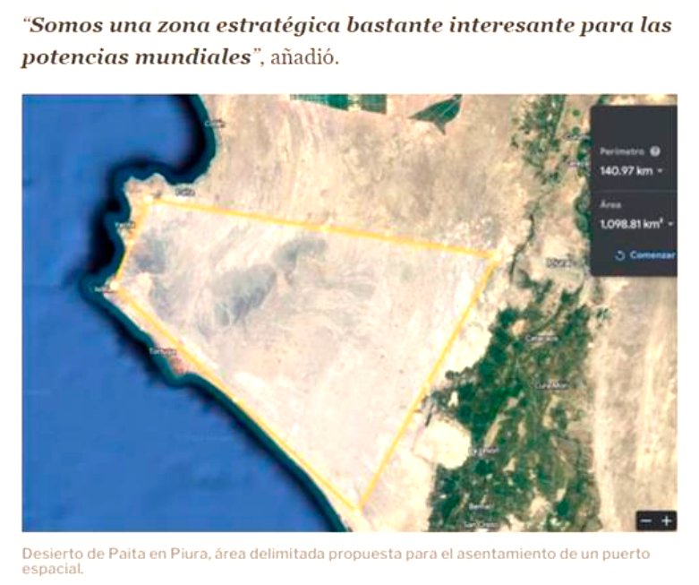 La firma de un convenio entre la FAP, la CONIDA y el Comando Espacial de Estados Unidos abre la puerta a  proyectos como la construcción de un puerto espacial y sitios de lanzamiento de vehículos espaciales en el país. (1/2)