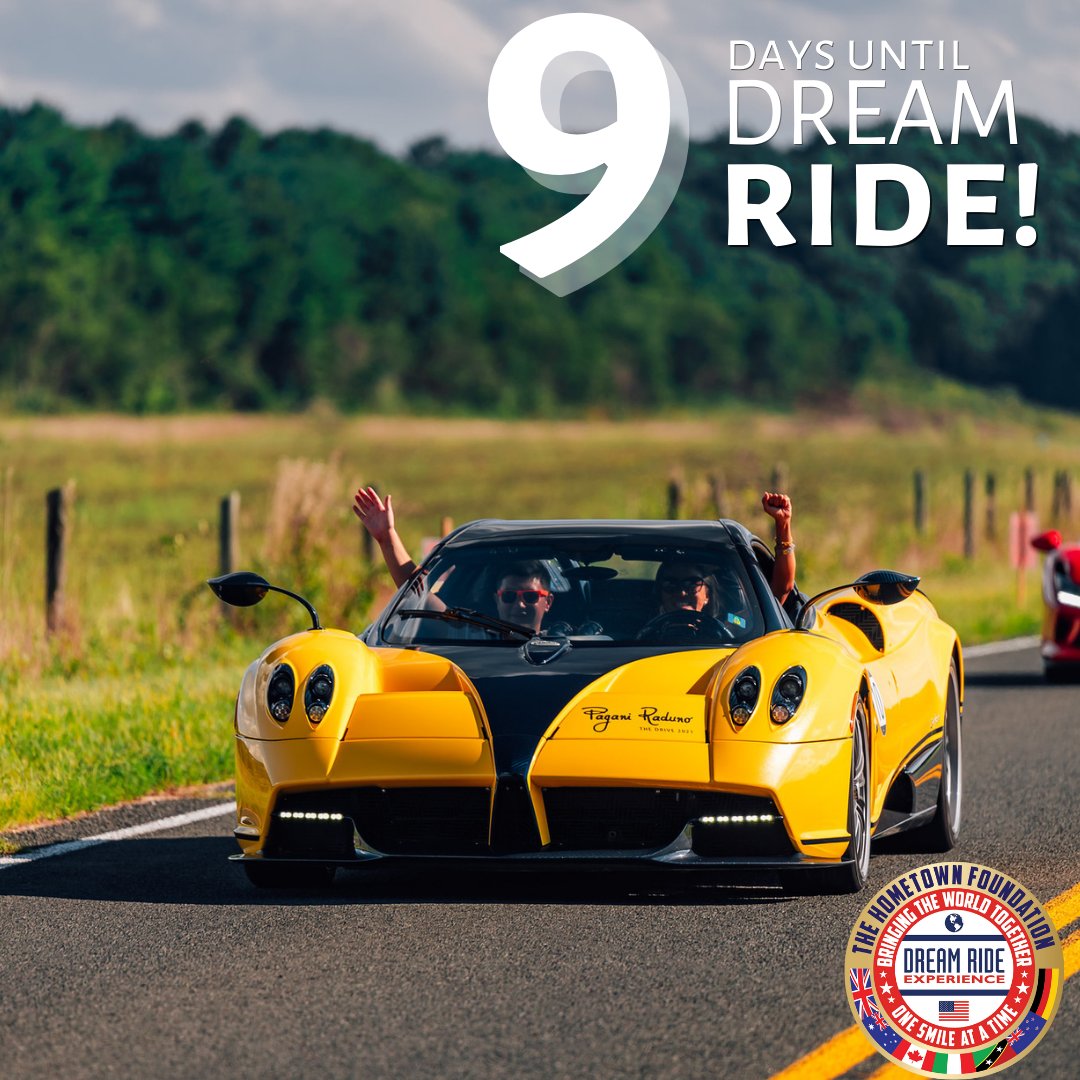 Drive on over to Dream Ride 9 days from now for a weekend of fun! reg.dreamride.org