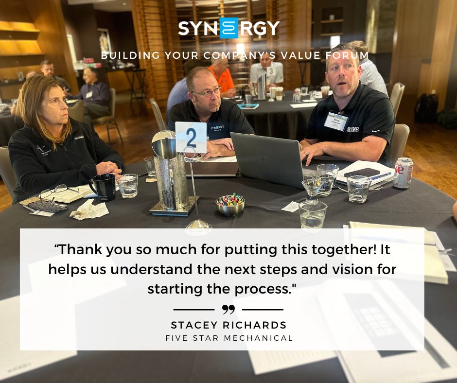 tweetsbysynergy's tweet photo. "It helps us understand the next steps and vision for starting the process.”
#TeamSynergy #HVACPeerGroup #SuccessionPlanning #InOurMembersWords https://t.co/dxV3sjp7w9