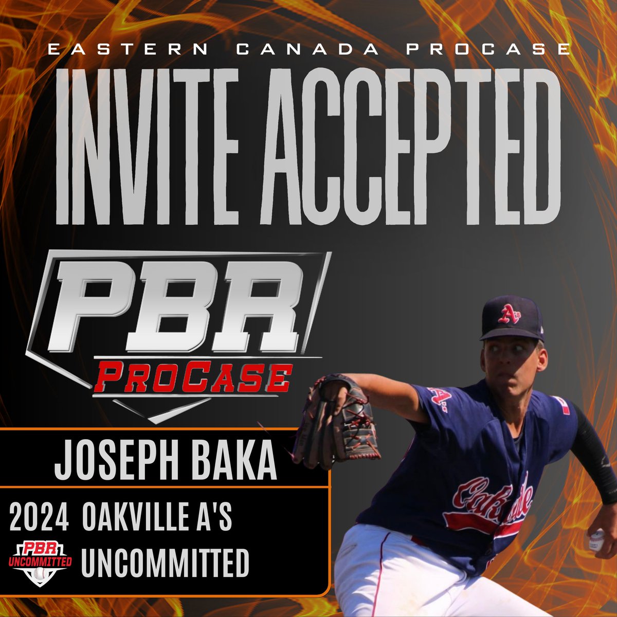PrepBaseballON's tweet photo. π¨π¦ ππππππ ππππππππ βοΈ
'24 LHP Joseph Baka (@Joseph_Baka28) is headed to the ππππ πππ¬πππ«π§ πππ§πππ ππ«π¨πππ¬π on August 19th.
#ProCase23π¨π¦ || @OakElite18U https://t.co/lk62zxdpmg