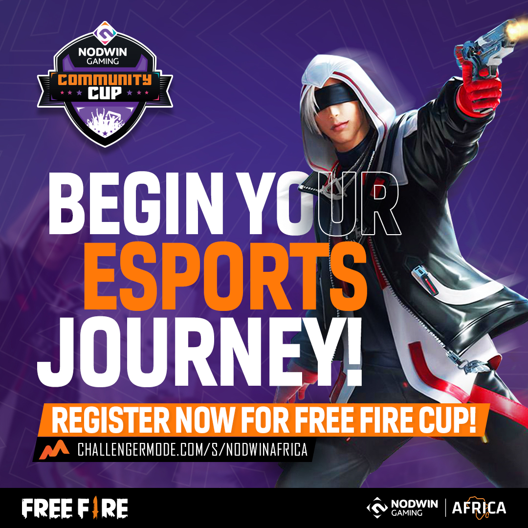 Kickstart your esports journey with 💥 #Freefire solos cup, Stand tall &amp; be the ultimate victor 🏆🌟

Register now!👇
🔗 challengermode.com/s/nodwinafrica

#nodwinafrica #communitycup #FreeFire #RegistrationOpen #esports #battleroyale #africa #africaesports