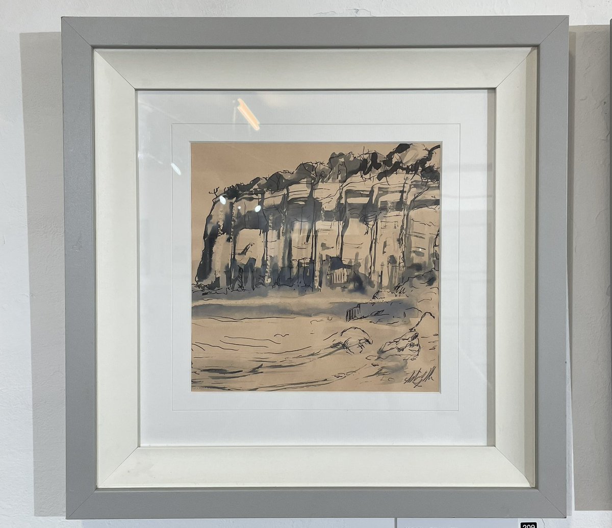 ryeartists's tweet image. Pett Forest Beds a large mixed media and ink work by  Siobhan O’Hanlon hangs in our Summer Exhibition upper gallery. Also by Siobhan some small pen, ink and wash drawings of Pett Level, one of her favourite places to draw  #ryesocietyofartists #ryeartists #pettlevel #inkdrawing