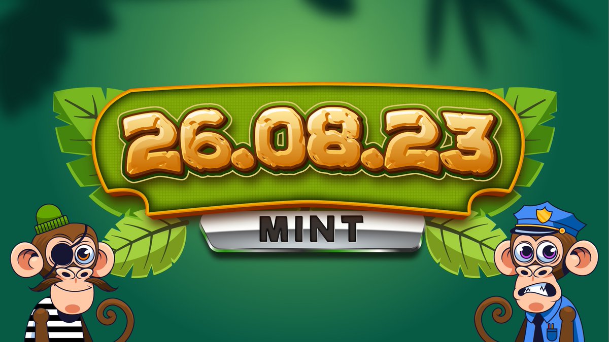 🔮 Mark your calendars for Aug 26!  

🌴 Whitelist Mint: 25 MATIC, 4 PM UTC  
🌴 Public Mint: 30 MATIC, 6 PM UTC  

Get ready for a journey of NFT magic! ✨

#JungleJewels #NFTCommunity #NFT