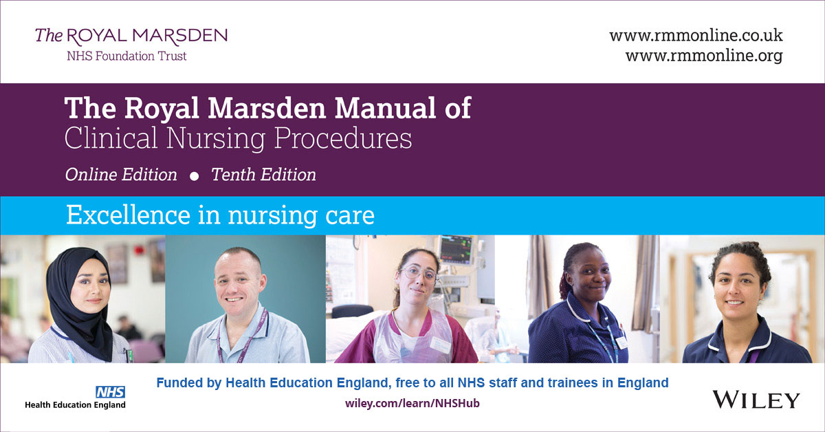 The Royal Marsden Manual can be accessed directly using your #NHSAthensAccount rmmonline.co.uk
The leading guide to clinical nursing skills, provides the procedures, rationale, & guidance required by qualified nurses to deliver clinically effective, patient-focused care.