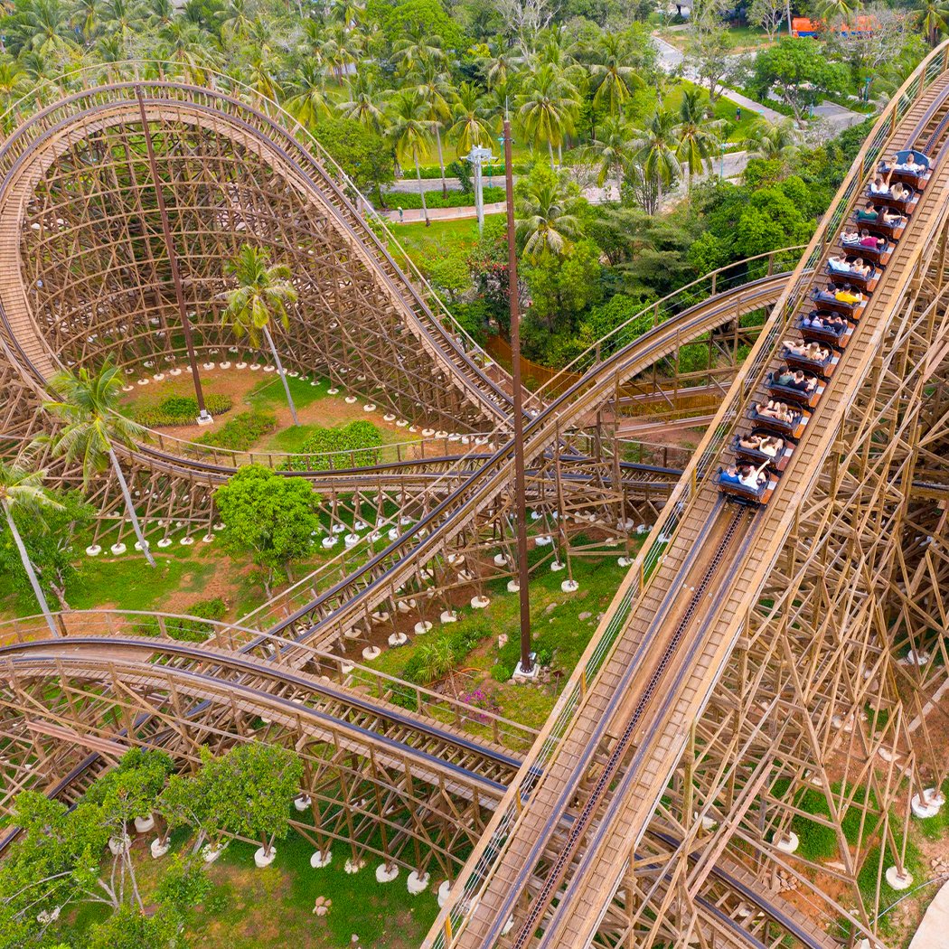 SkylineAttrax's tweet photo. Happy National Roller Coaster Day! 🥳🎢 It's one of our favorite holidays and the perfect chance to share some of our work, including Brava!, KID FLASH Cosmic Coaster, and many exciting rides with Great Coasters International, Inc., including Mystic Timbers and Roaring Timbers! https://t.co/y1jw0yM4S3