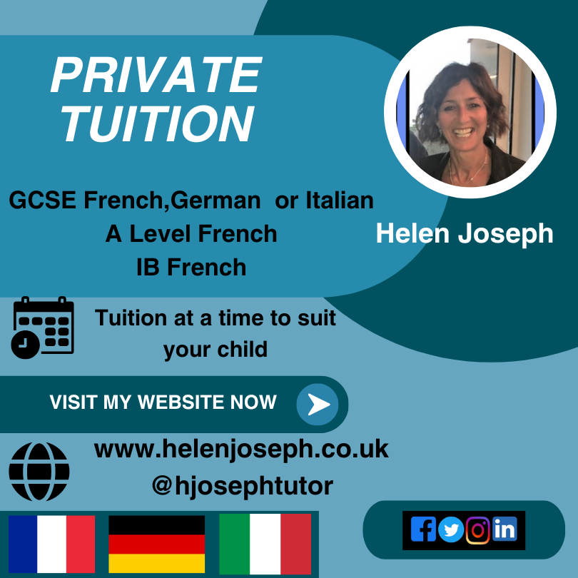 The new school term is just over two weeks away! Is your child worried about taking #French #German or #Italian #GCSE - maybe some #privatetuition may help? Visit my website for more information #Individuallearning #tuition