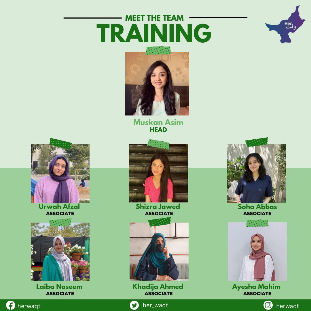 Presenting the Training Department at HerWaqt!

The training department is crucial for the organization to provide training to members, including training facilitators to conduct workshops.

We wish the team all the luck and success for the upcoming tenure!