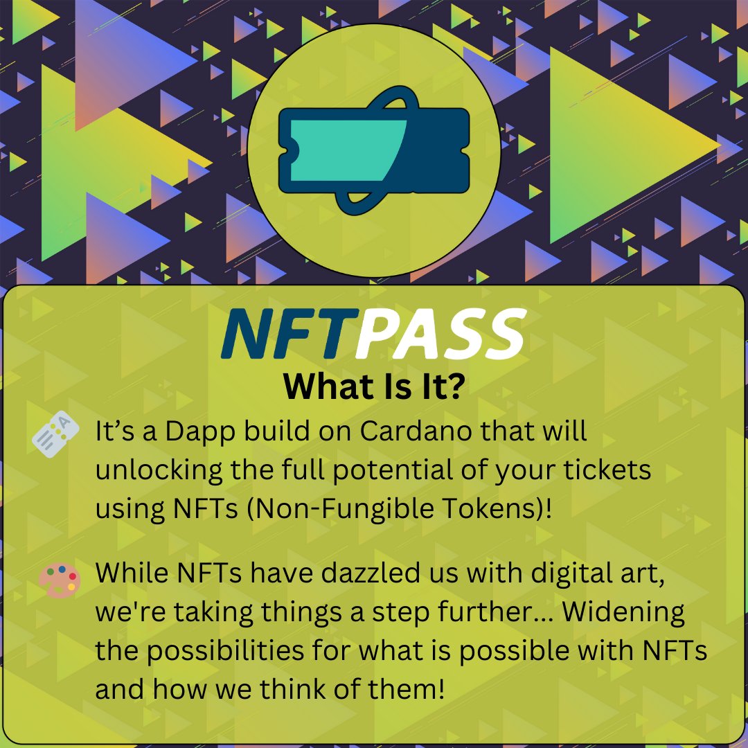 ❓We've been getting asked by some members of the #CardanoCommunity "What is NFTPass?" 

🔦This will be a 🧵 to shed some light on that!

🧵1/6