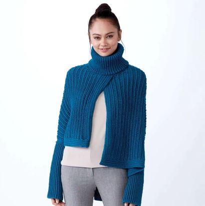 mooglyblog's tweet photo. Wrap yourself in warmth with this poncho-style pullover! This unique design is worked side-to-side in a deep textured rib, creating an upscale high-fashion look you #crochet yourself! 😍 https://t.co/FHMupYj18m
#freecrochetpattern #patons #yarnspo https://t.co/24dpj8y6n2
