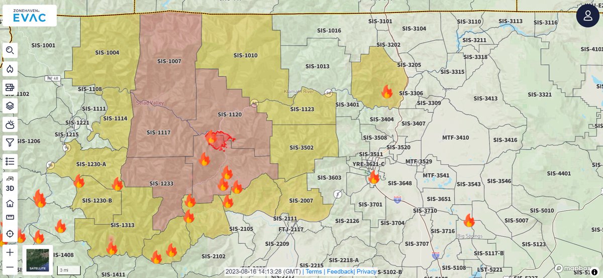 JoshCulbrethWX's tweet image. #BREAKING: The #AshFire is 10-15 acres, burning outside of Hornbrook off CA-96, West of Little Cottonwood Peak in the Long Gulch Area. There is now an evacuation warning (PREPARE TO LEAVE IMMEDIATELY) in place for 𝗭𝗼𝗻𝗲 𝗦𝗜𝗦-3303 (North of Highway 96) @kdrv #cawx