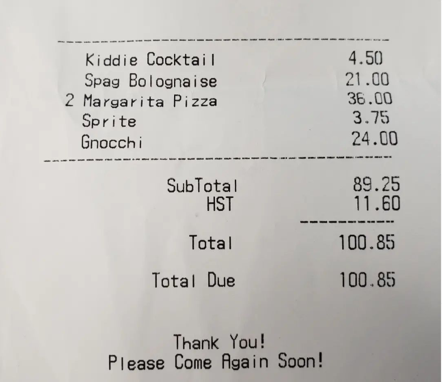 therobcampbell's tweet image. We&apos;re a family of 4 and we rarely go out to restaurants anymore.

This was a dinner we had last week.

❌ No appetizers
❌ No alcohol
❌ No dessert
❌ No Coffee or Latte

Me and the Boss (wife) had water.

With a 20% tip for our server, we left there $120 lighter.

Do you even…