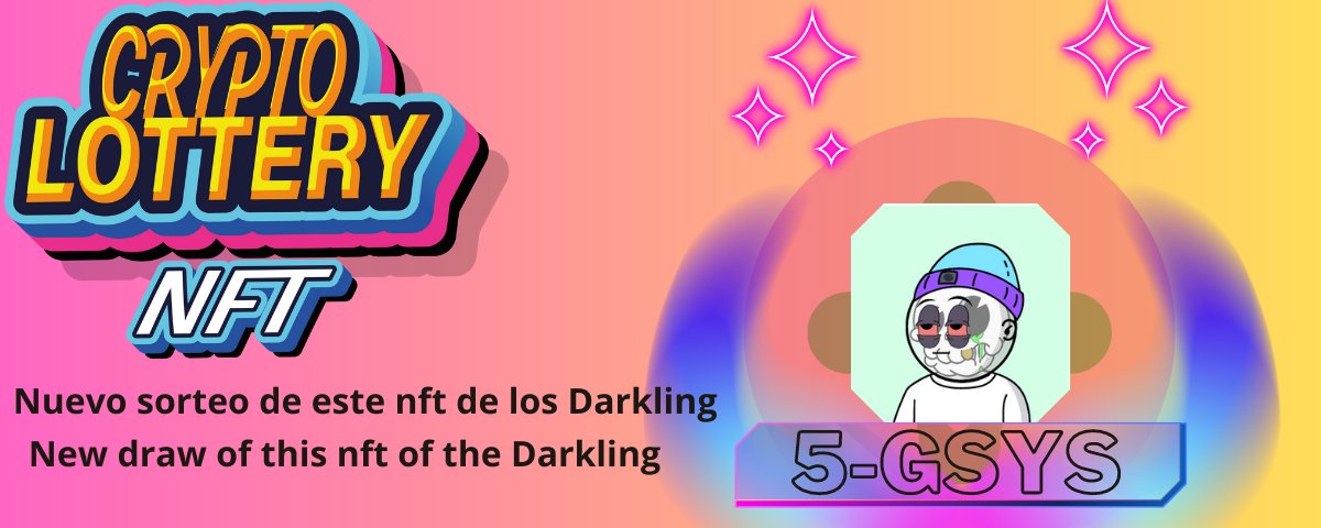 Participa en nuestra Mini Rifa @DarklingsNFT 🎁 Podrías ser el afortunado dueño de arte digital exclusivo. ¡No pierdas esta oportunidad⚡️

cryptolotterynft.com

#webuildthefuture #gchain #rifa #darkling