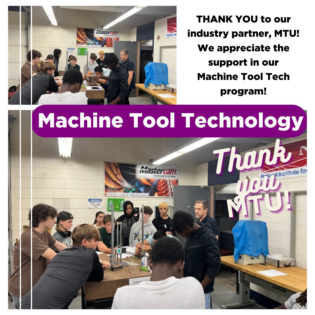 ACCTC is so appreciative of the support provided by MTU in our Machine Tool Technology program. The students loved this session!
We are still in search of an instructor! If interested in the position, apply online acpsd.tedk12.com/hire/ViewJob.a…