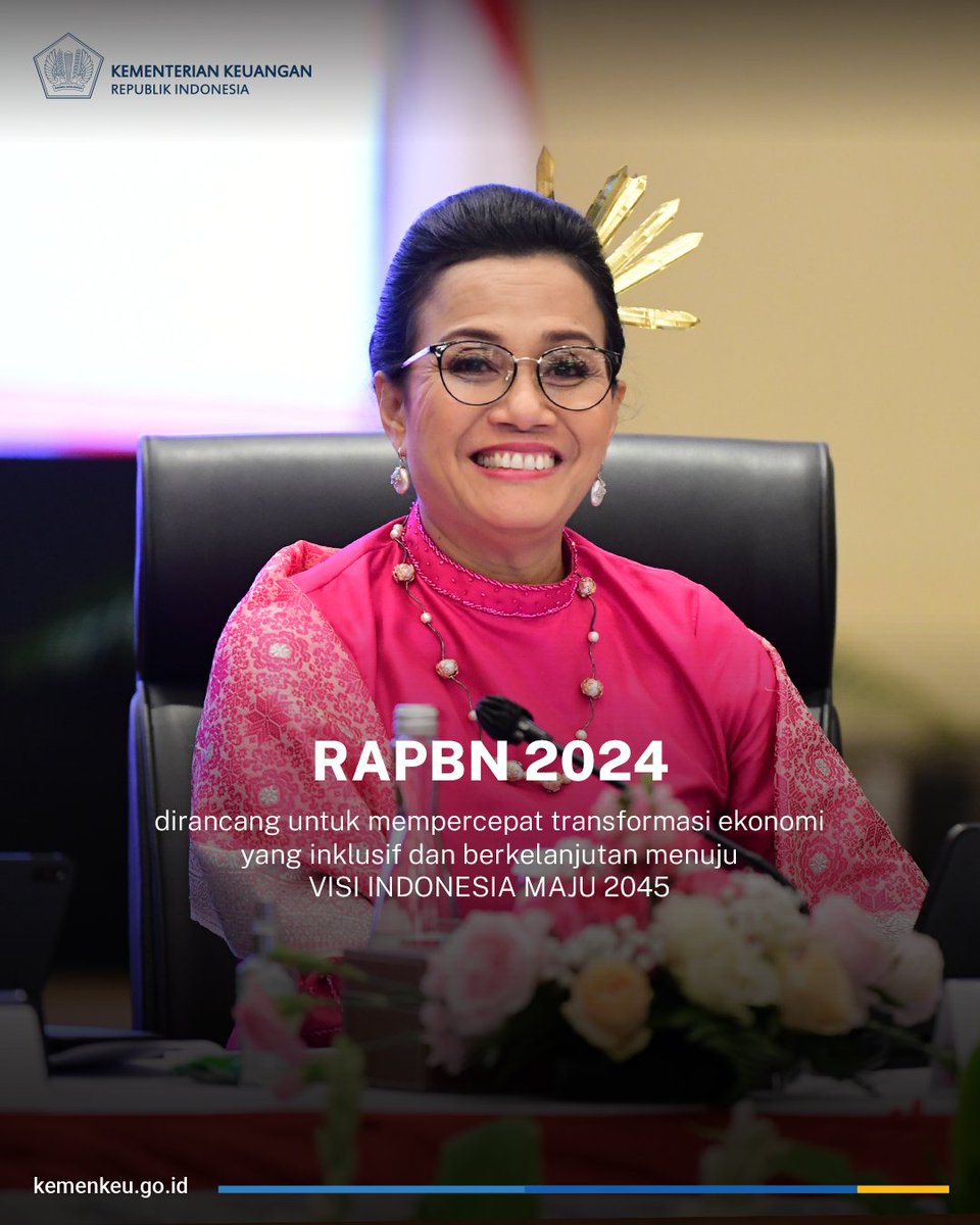 Nota Keuangan dan RUU APBN TA 2024 sudah disampaikan kepada <a href="/DPR_RI/">DPR RI</a> hari ini.

Ke mana arah kebijakan #UangKita tahun depan?

Simak penjelasan #MenkeuSMI dalam Konferensi Pers Nota Keuangan &amp; RUU APBN 2024.