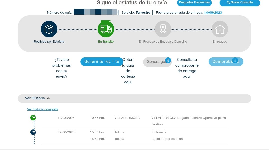 blinkedgar's tweet photo. @estafeta  y entonces para cuándo, no que se entregaba el 14? https://t.co/gYePBDYriC