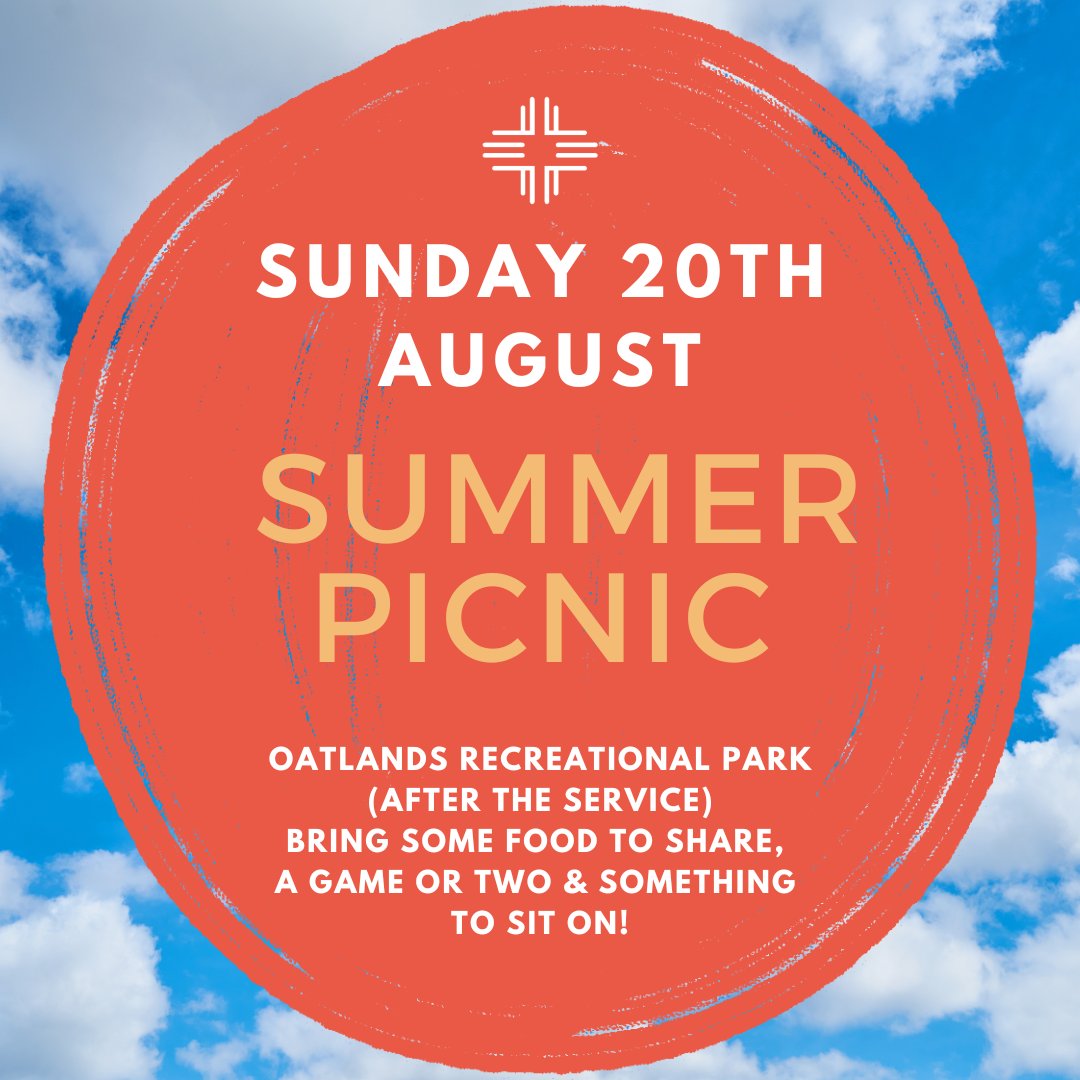 OxComCh's tweet photo. Join us for a Summer Picnic this Sunday, following our morning service, at Oatlands Park! Please bring some food to share, perhaps a game or two for fun, and something to sit on!

#oxfordcommunitychurch #savethedate #summerpicnic https://t.co/h9W0sXv9FI
