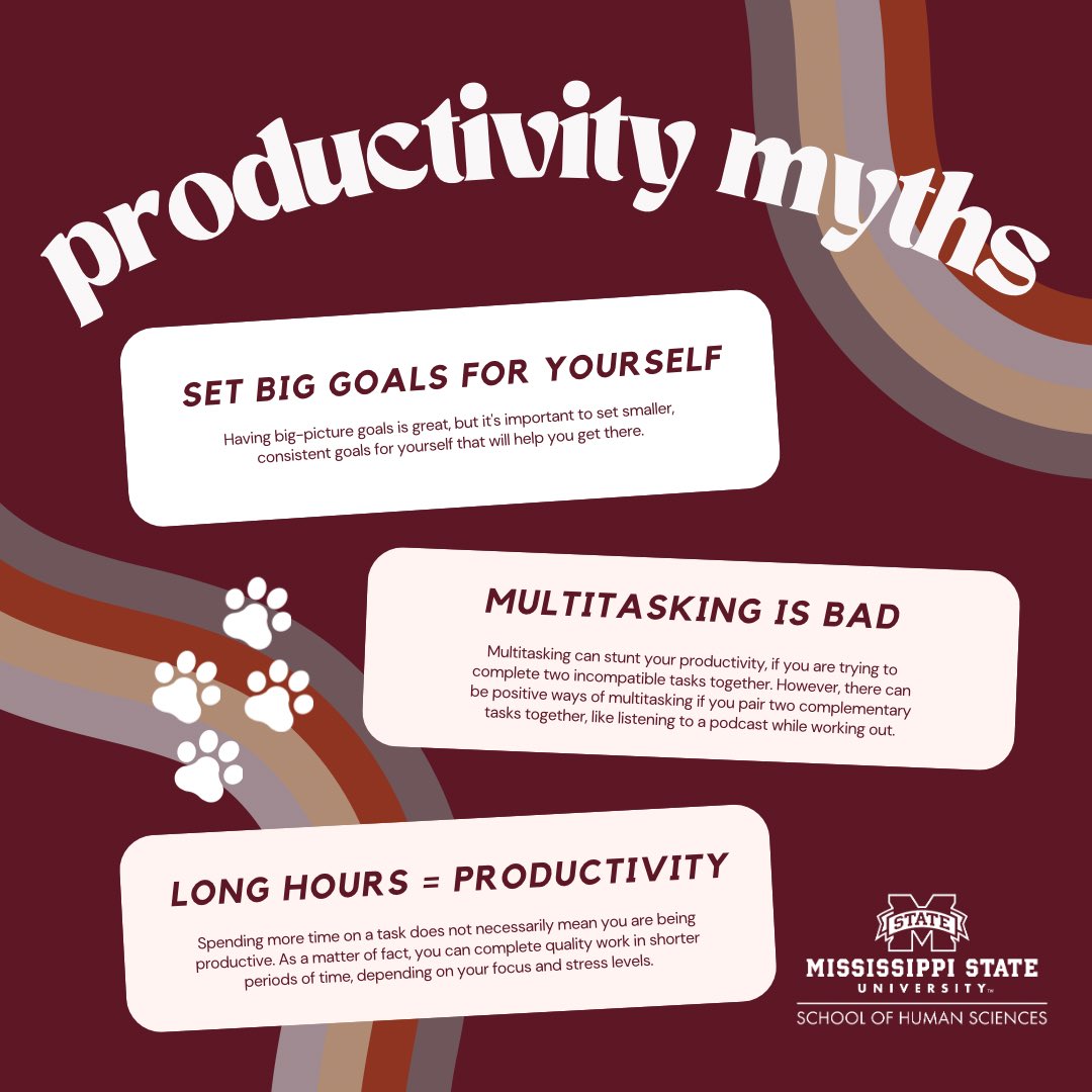 Students, there are many ways to stay on track this semester. Use these tips as well as campus resources to help you as we begin this Fall semester! If you have any questions about the resources available to you, contact your advisor or visit studentsuccess.msstate.edu/campus-resourc… 🐾