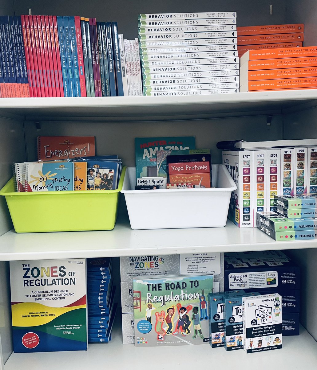 Excited for school wide implementation of @ZonesOfReg ! Check out our SEL library of resources - it’s growing! @EagleViewES