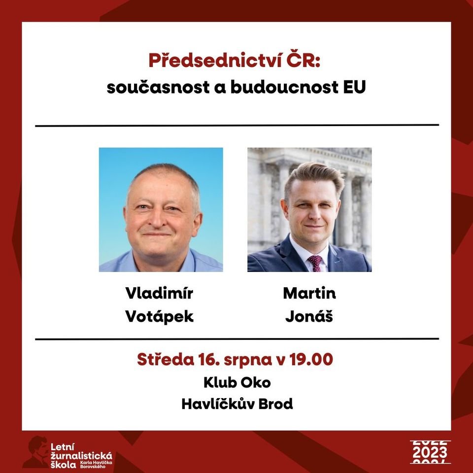 LZS_official's tweet photo. Letí to. Dneškem se přehupujeme do druhé půlky #lzs2023. Odpoledne máme už tradiční praktické workshopy pro pilování skills, které využije každý, nejen novinář (hlasovka, psaní ad.). Proto je dnes debata s hosty jen jedna - zato pořádná! K EU a loňskému českému předsednictví 👇🇨🇿 https://t.co/JVIeErX0X9