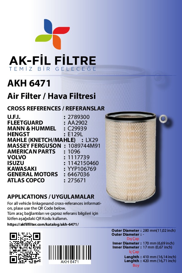 akfil_filter's tweet photo. AK-FİL AKTİF FİLTRE

•AKH 6471

#temizbirgelecege
#filtre #endüstriyel #endüstriyelfiltreler #hava #havafiltresi #air #airfilters https://t.co/GDGuQieokp