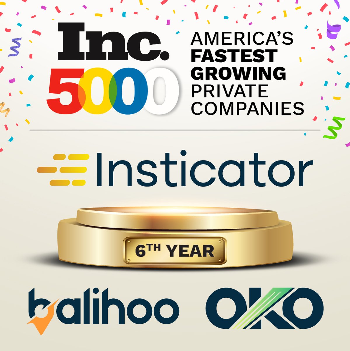 okodigital's tweet image. OKO is growing — and folks are taking notice. We’re proud to announce we’re on Inc. 5000’s fastest-growing companies for 2023, a strong example of “blowout growth” and “American ingenuity.”

lnkd.in/gTp-XhBv

@ZachDugow #insticator #inc5000 #adops #engagement