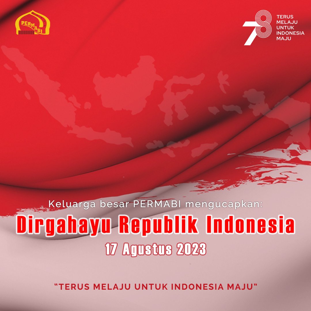 Keluarga besar PERMABI mengucapkan:

Dirgahayu Republik Indonesia

17 Agustus 2023

"TERUS MELAJU UNTUK INDONESIA MAJU"

#hutri78 
#merdeka
#indonesiamerdeka 
#indonesia
#palestinamerdeka 
#palestina
#terusmelajuuntukindonesiamaju 
#khidmatkepadamasyarakat 
#gotongroyong