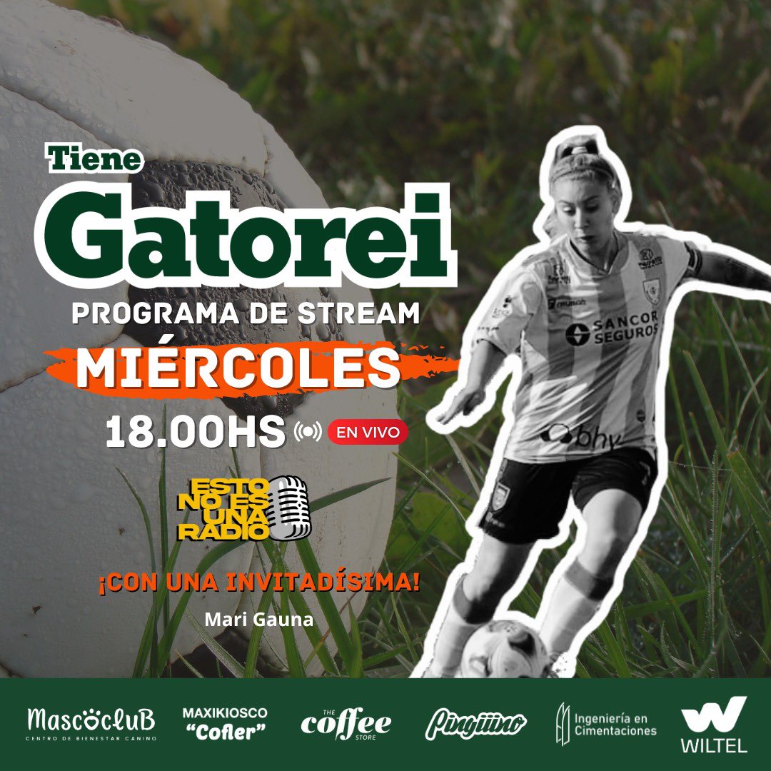 Hoy tenemos visitaaaaaas🫶🏼⚽️

✔️Jugadora indiscutida, dueña del mediocampo, profe y capitana de Atletico…🙌🏼💥 <a href="/MariGauna11Ok/">Marianela👑</a> 

🧉Preparen esos mates que se viene un programon en el que vamos a hablar de todo!