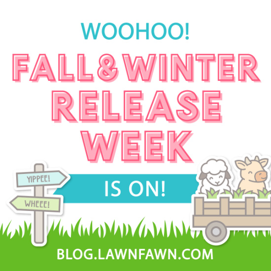 Woohoo! It's Fall &amp; Winter 2023 Release Week! We can't wait to start introducing our new products tomorrow! Today is our Big Giveaway at the blog, head over there for all the details to enter this really big giveaway!

blog.lawnfawn.com/2023/08/fall-w…
