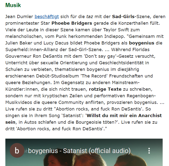 JeanMDumler's tweet photo. @tazgezwitscher Danke @perlentaucher00 für die Erwähnung in der Presseschau EFEU und vielen Dank an @dorisakrap für den Platz bei der taz zwei ❤️ https://t.co/i3wKFu4P10
