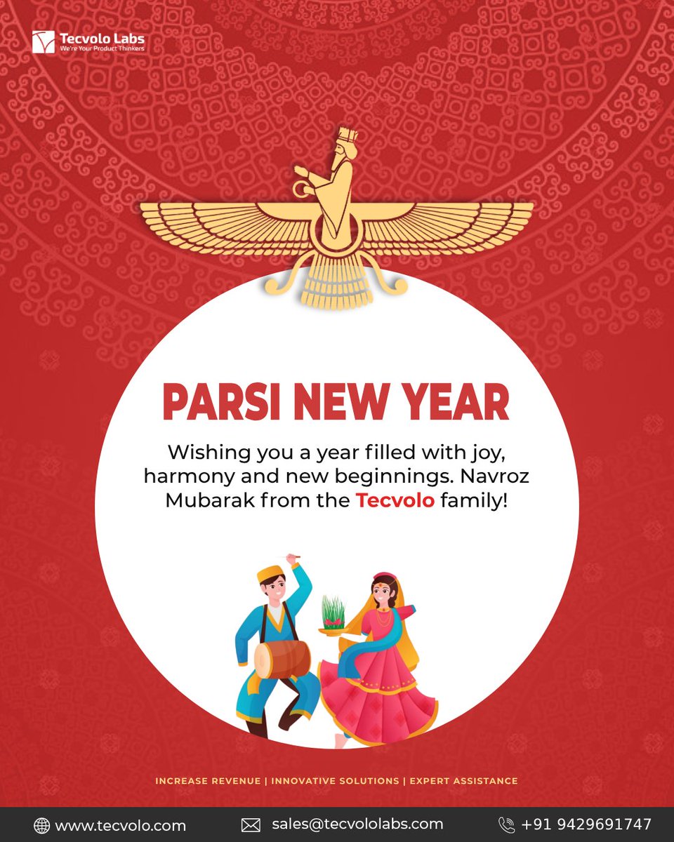 Tecvolo's tweet image. May the light of Navroz illuminate your path with happiness and prosperity. Sending warm wishes on this Parsi New Year! 🌟🎊

🔗tecvolo.com
📧sales@tecvololabs.com 
📞+91 9429691747

#tecvolo #parsinewyear #parsinewyear2023 #navroz #newyear #navrozmubarak #navroz2023