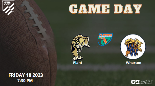 🚨🏈It's GAMEDAY🚨🏈!!
Plant vs. Wharton - LIVE Florida HS Football 2023 
📆 Friday, August 18
⏰7:30 PM
📺 linktr.ee/nfhsntworkcom
 
<a href="/WhartonHighFB/">Wharton Wildcats Football</a> <a href="/RecruittheW/">Wharton High School Football College Recruiting</a> <a href="/WhartonWildcats/">Wharton High School</a>
@javonmack8 <a href="/WhartonBoosters/">Wharton Boosters</a> <a href="/CoachRobQB1/">Coach Rob</a> <a href="/TerekMccant6/">Terek ⚡️Mccant 🐕</a>
<a href="/Coach_Baham/">Robert Baham Jr.</a>

<a href="/plantpanthersfb/">Plant Panthers Football</a>