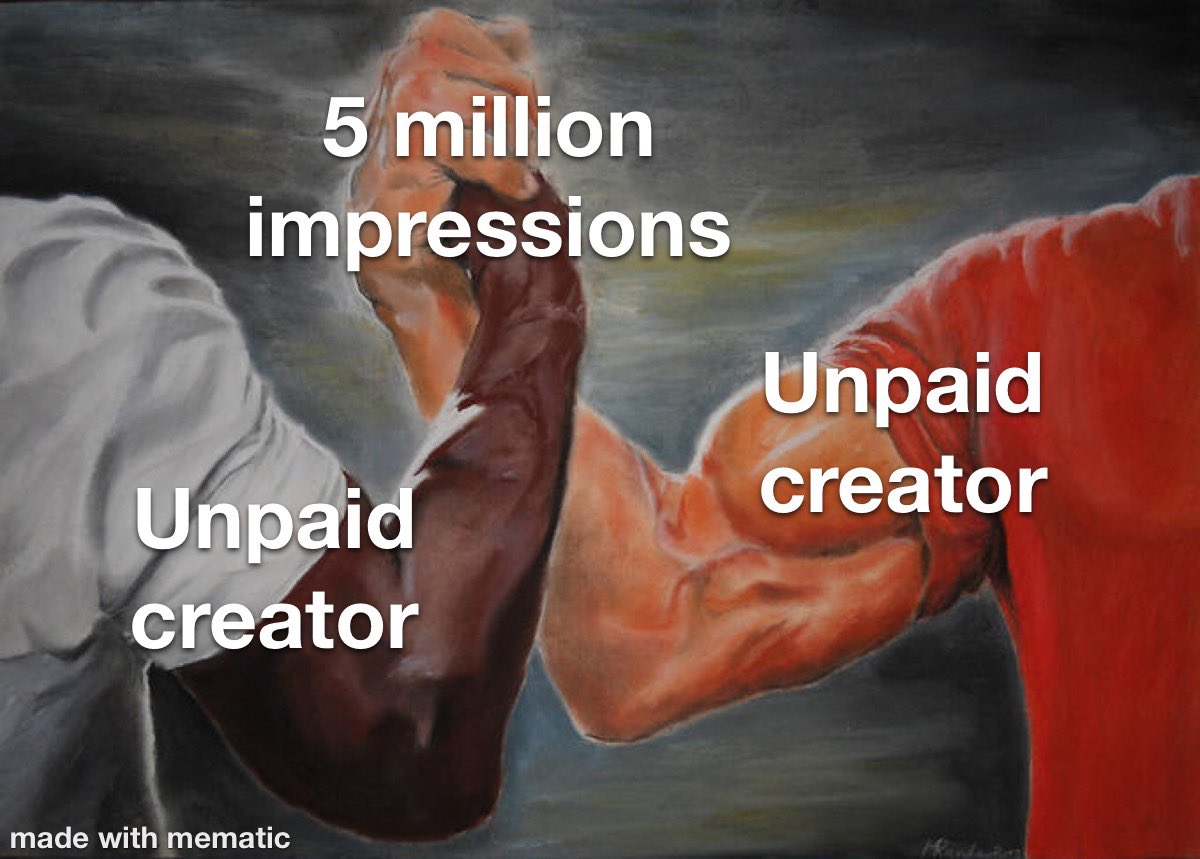 Unpaid creators rise up and let’s follow and boost each others content! Day 7 🔥