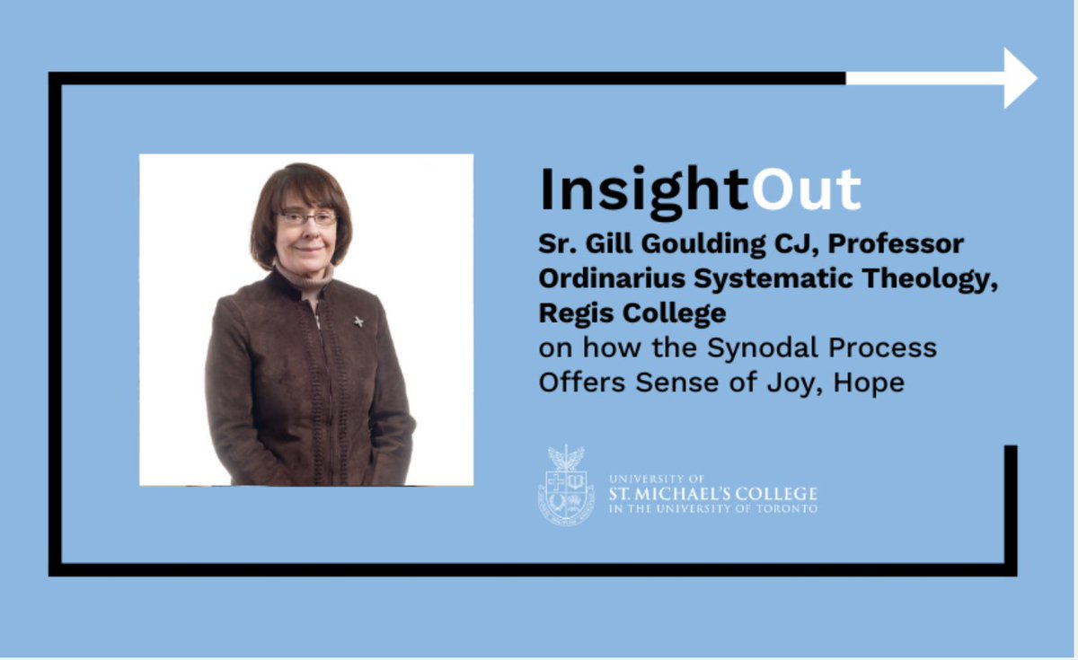 As the first session of the Synodal Assembly approaches in October, @RSM_Theology's Prof. Gill Goulding offers her thoughts about how the process offers hope and joy. stmikes.utoronto.ca/news/insightou…