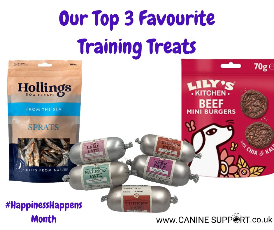 CanineSupport's tweet photo. What are your favourite dog training treats? Our Top Three Favourites are JR Pet Products Pate, Sprats and Lily's Kitchen Burger Bites. For more treat and enrichment ideas for your dogs, visit: https://t.co/g2tpKMlXQG #caninesupport #canineenrichment #dogtraining https://t.co/WIQJwstubK