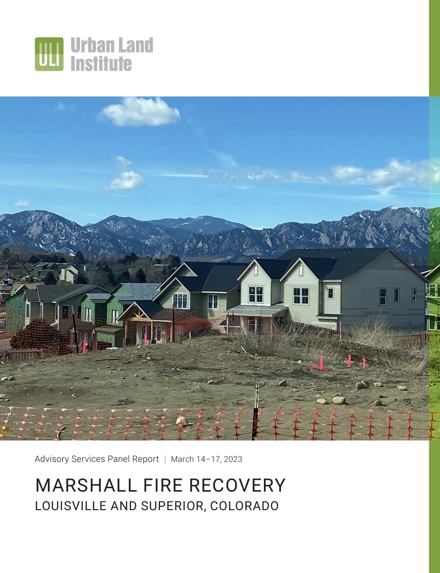 Devastating fires are a reality, but recovery is possible. CWPC was proud to participate in <a href="/UrbanLandInst/">Urban Land Institute</a> Advisory Services to make recommendations for a resilient recovery after the #MarshallFire in Superior and Louisville, CO. Full report: knowledge.uli.org/reports/aspr/2…