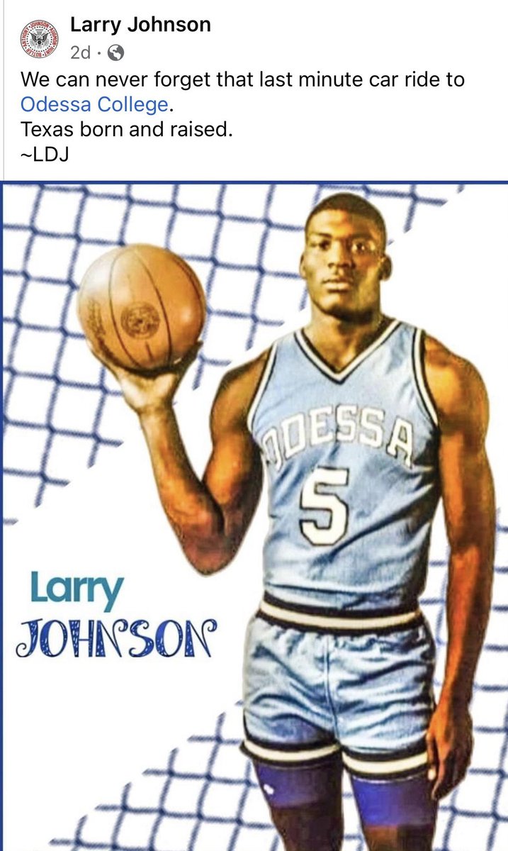 Seeing this photo of @TheOriginalLJ2 brought back memories. Larry was transformative on the court as a very young man @OdessaCollege. You could tell he was talented and willing to work. One of the very best! #Salute #TweetOC #PositivelyOC