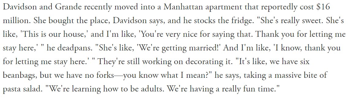 Just got my alert to revisit this story! RIP to the $16 million beanbag apartment engaged couple Pete Davidson and Ariana Grande were living in 5 years ago 🥲