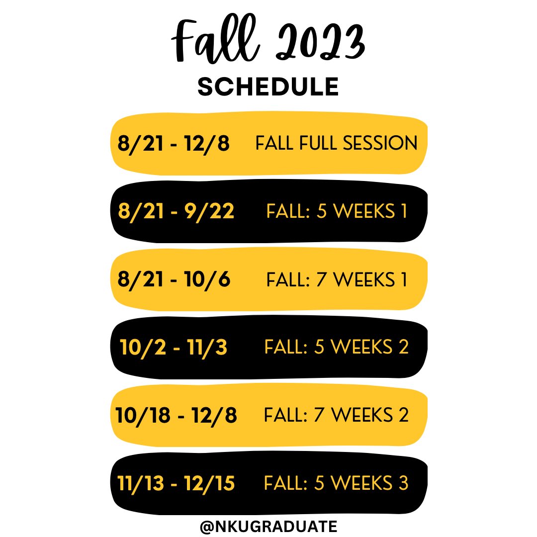The start of the semester is almost here, Norse! Do you know your starting date and session? #nku #nkuedu #nkunorse #norseup #nkuoge #nkugraduate