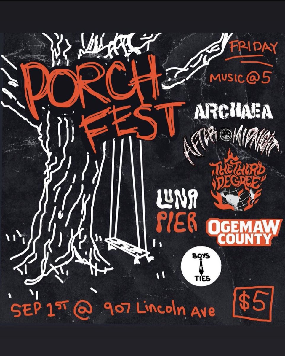 boysnties's tweet photo. Playing Metal Frat this upcoming September 1st for Porch Fest!! It’s gonna be a blast and we’re having our friend Mattheas Boelter so you’re not gonna wanna miss hanging out and watching him crush it with us so come through!!! https://t.co/yGH3Ko7Kzu