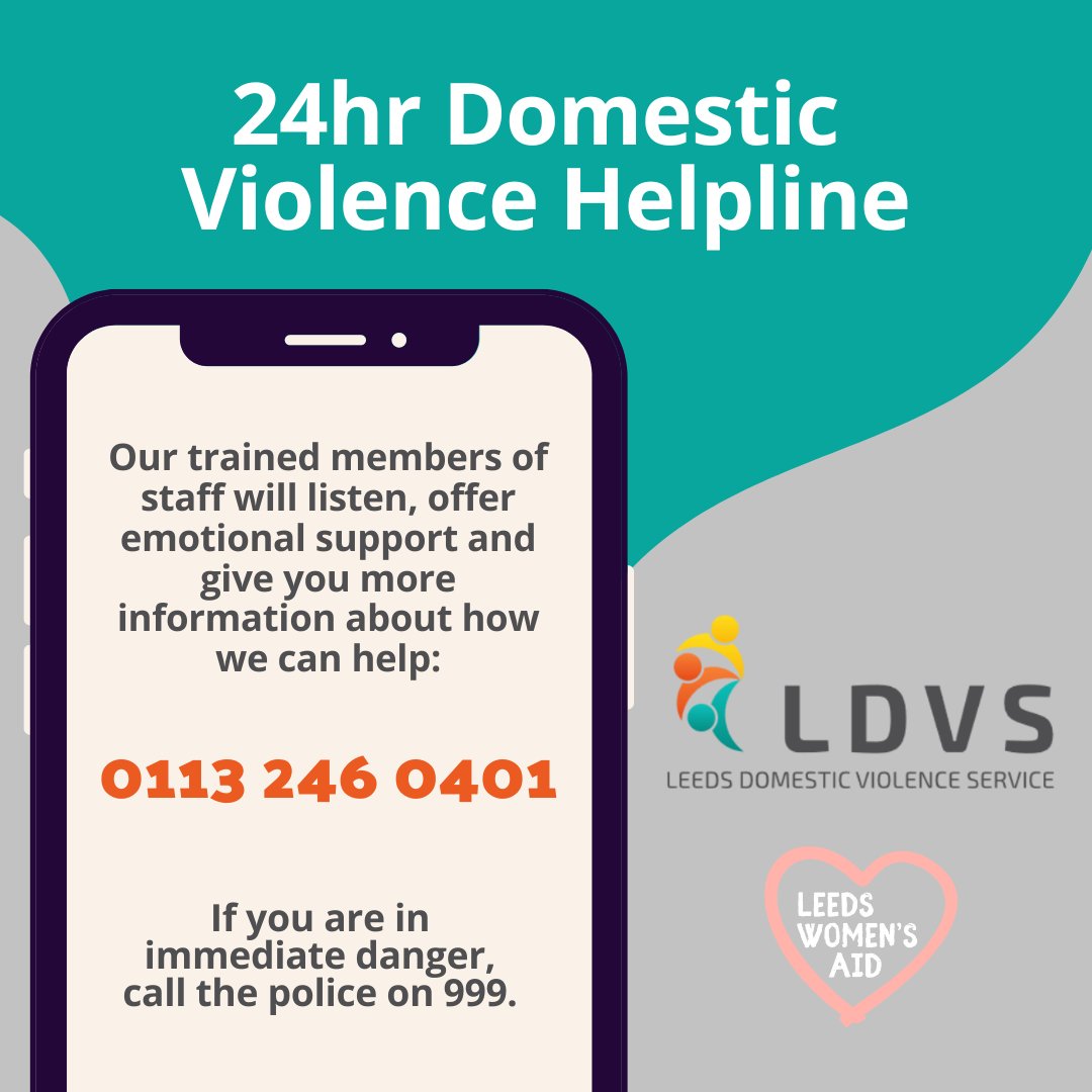 If you think you may be experiencing domestic abuse and would like to speak to someone who can understand what you are going through and offer expert advice, call us anytime on 0113 246 0401. We are here to help. 💛